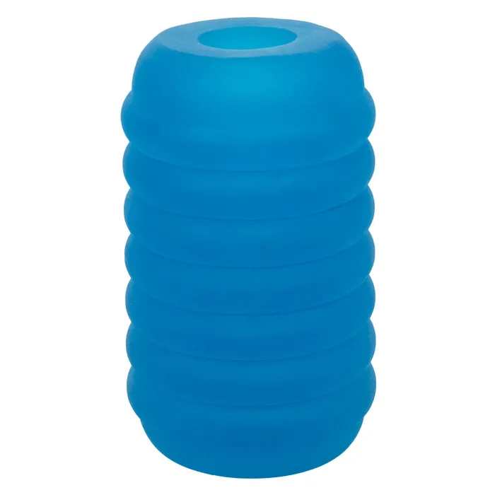 Male Sex Toys CalExotics Pop Sock Ribbed Pocket Stroker Blue