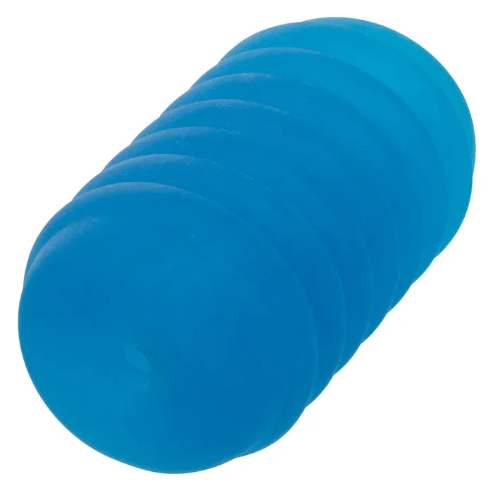 Male Sex Toys CalExotics Pop Sock Ribbed Pocket Stroker Blue