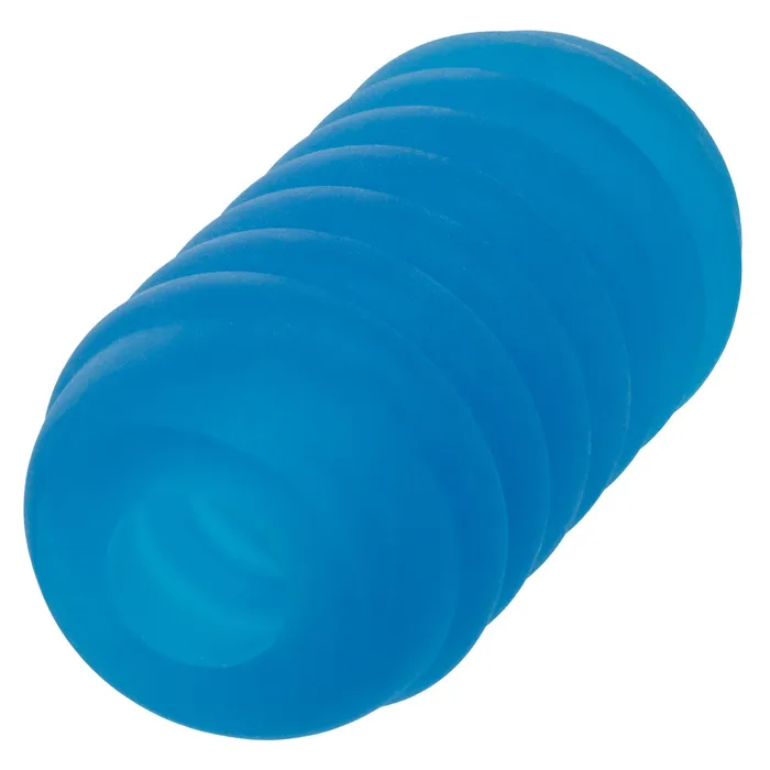 Male Sex Toys CalExotics Pop Sock Ribbed Pocket Stroker Blue