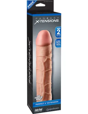 Male Sex Toys Fantasy XTensions Perfect 2inch Extension Flesh Wholesale Solutions Ltd