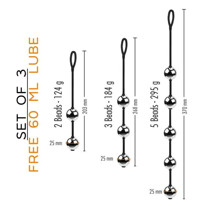 Male Sex Toys FRISKY BUSINESS SG Stainless Steel String Beads