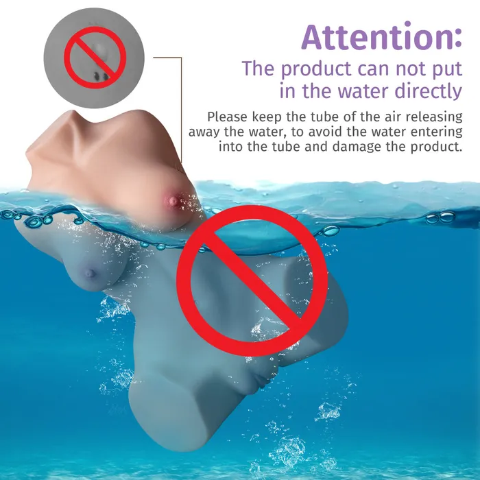 Male Sex Toys nastnova Nina 1874lb Small Boobs Sex Doll Torso with Sucking Vibration