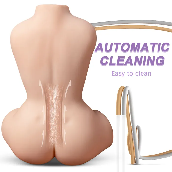 Male Sex Toys nastnova Nina 1874lb Small Boobs Sex Doll Torso with Sucking Vibration
