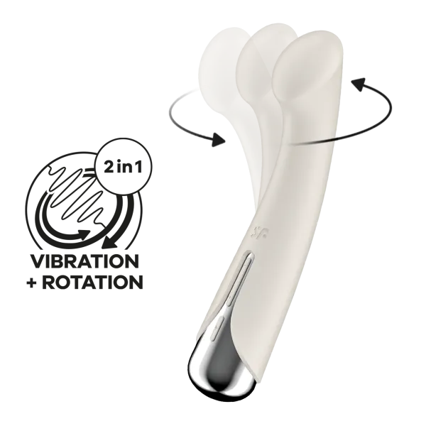 Satisfyer Spinning GSpot 1 Rechargeable Rotating Vibrator Beige Windsor Wholesale Vibrators