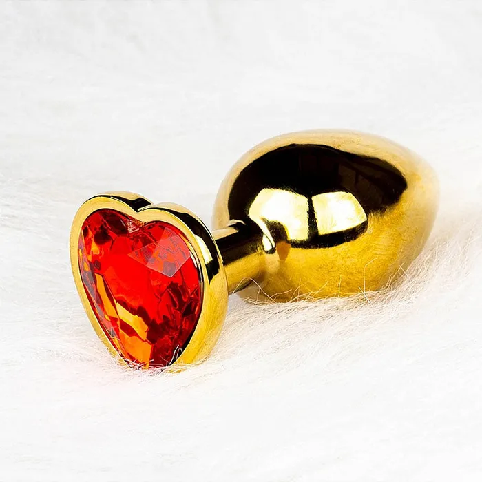 Shots America Heart Gem Butt Plug Small Ruby Red Anal