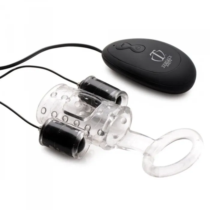 Trinity Men 20X Dual Cock Teaser w Cock Ball Ring XR Brands Male Sex Toys