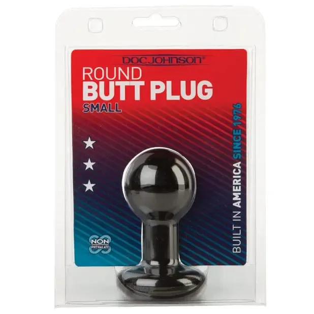 Anal Doc Johnson Round Butt Plug Black