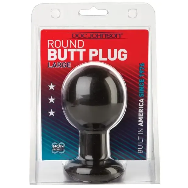 Anal Doc Johnson Round Butt Plug Black Anal Doc Johnson Round Butt Plug Black