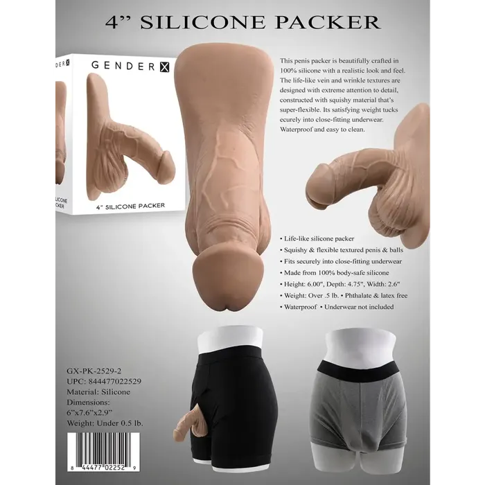 Anal Gender X Packer Silicone 4in Medium Gender X