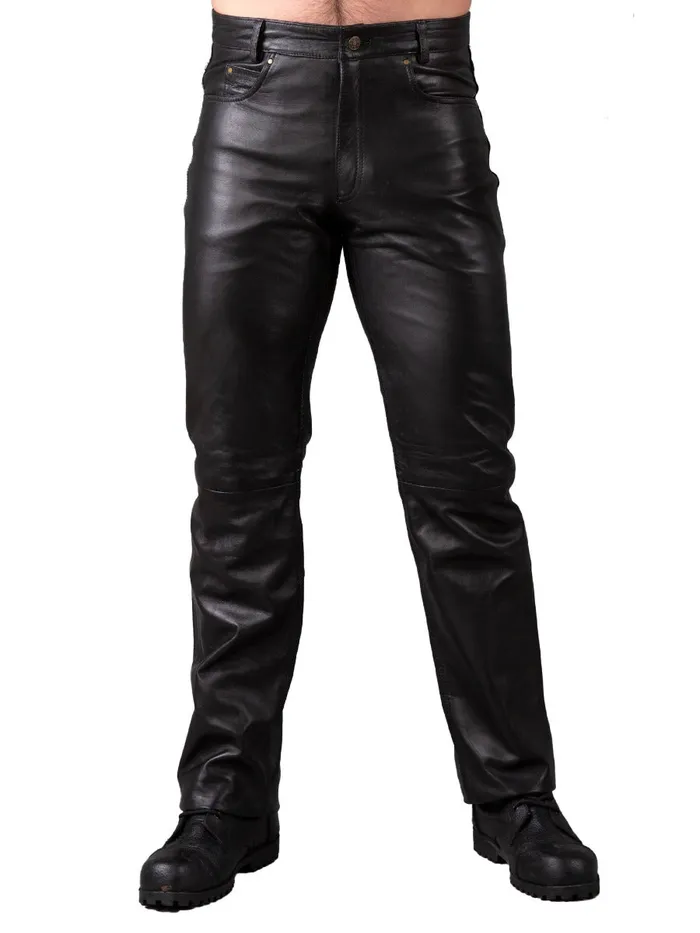 Anal HonourSkintwocom Regular Fit Leather Jeans
