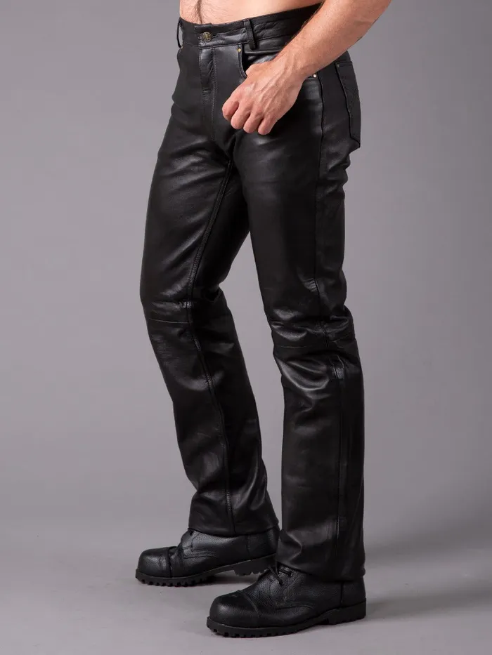 Anal HonourSkintwocom Regular Fit Leather Jeans