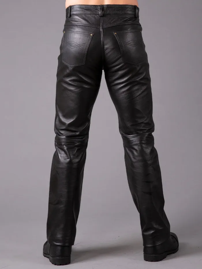 Anal HonourSkintwocom Regular Fit Leather Jeans