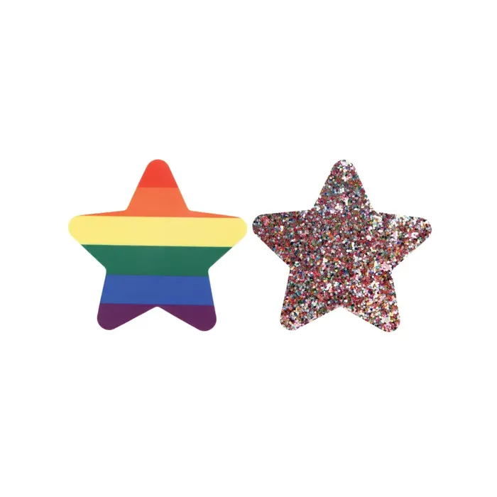 Anal Peekaboos Pride Rainbow Glitter Stars Pack Of 2 XGEN Products Anal Peekaboos Pride Rainbow Glitter Stars Pack Of 2 XGEN Products