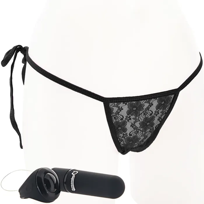 Anal Screaming O My Secret Treble Remote Panty Vibe Set in Black