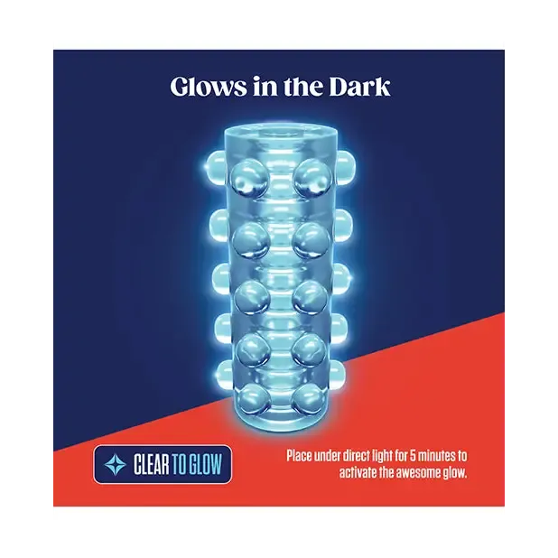 Blush Dildos Blush RIZE Swich Glow in the Dark SelfLubricating StrokerClear Blush Dildos Blush RIZE Swich Glow in the Dark SelfLubricating StrokerClear