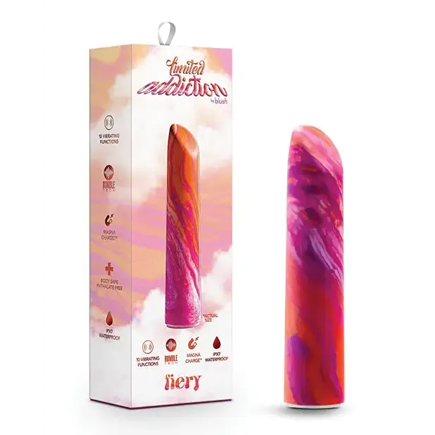 Blush Limited Addiction Fiery Power Vibe Rechargeable Bullet Blush Vibrators Blush Limited Addiction Fiery Power Vibe Rechargeable Bullet Blush Vibrators