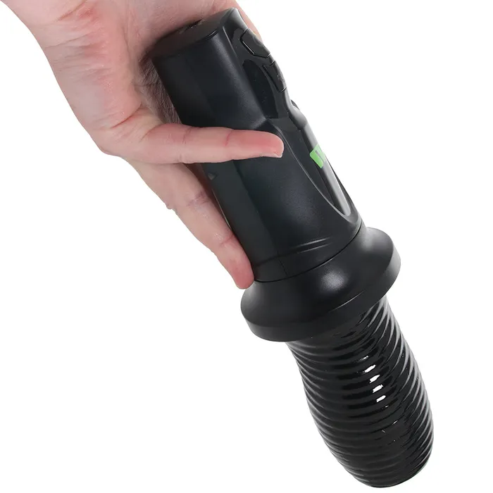 Blush Male Sex Toys M for Men 3rd Base Vibrating Rotating Stroker in Black