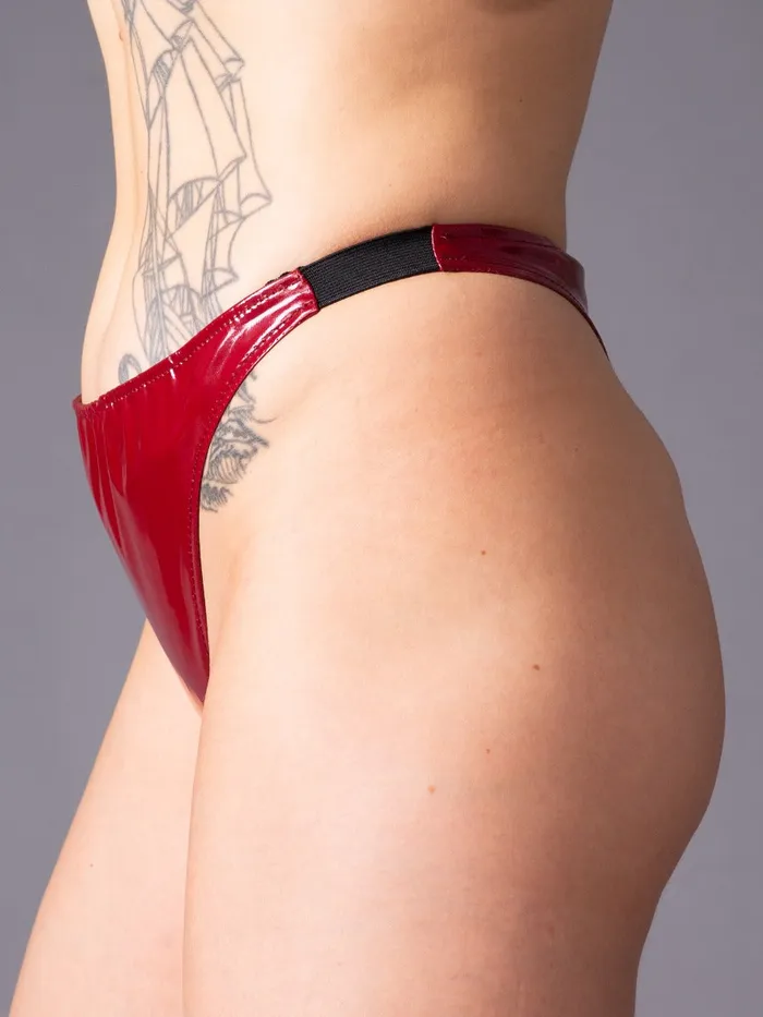 Burgundy PVC Thong Honour Male Sex Toys Burgundy PVC Thong Honour Male Sex Toys