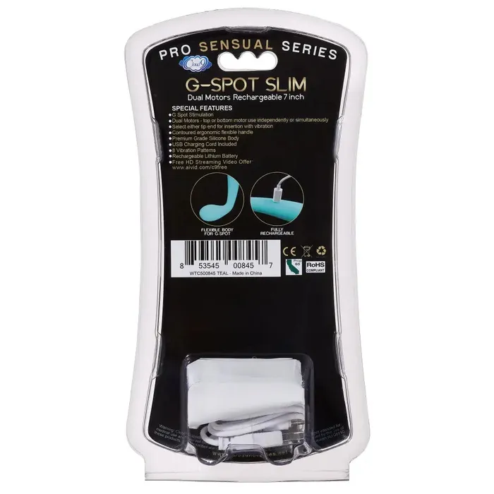Cloud 9 Rechargeable Gspot Slim 7in Dual Motors Cloud 9 Novelties Female Sex Toys Cloud 9 Rechargeable Gspot Slim 7in Dual Motors Cloud 9 Novelties Female Sex Toys