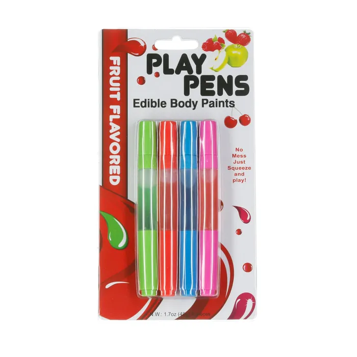 Couples HottProducts Hott Products Play Pens Fruit Flavoured Edible Body Paints 4 Pack Couples HottProducts Hott Products Play Pens Fruit Flavoured Edible Body Paints 4 Pack