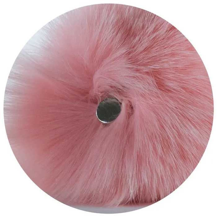 Crystal Delights Black Magnetic Faux Fur Bunny Tail Anal