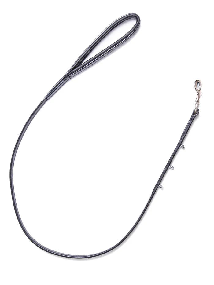 Deluxe Black Leather Studded Leash HonourSkintwocom Anal
