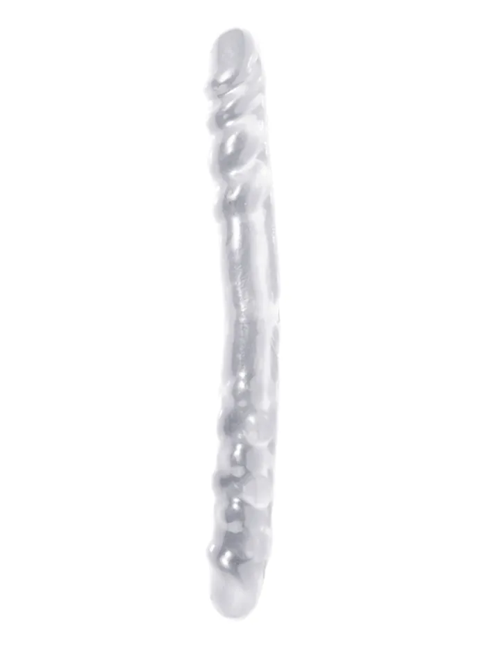 Dildos HonourSkintwocom Basix 16 Inch Clear Double Ended Dildo