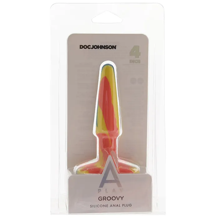 Doc Johnson Anal APlay Groovy 4 Inch Anal Plug in Sunrise Doc Johnson Anal APlay Groovy 4 Inch Anal Plug in Sunrise
