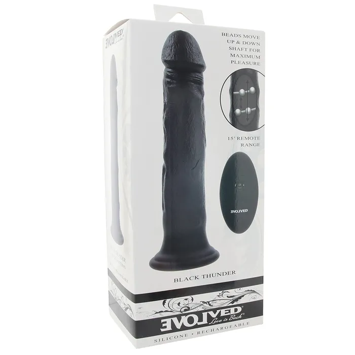 Evolved Novelties Anal Black Thunder Vibe with Massage Beads