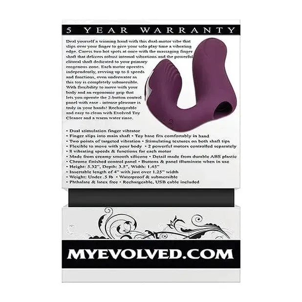 Evolved Vibrators Evolved Helping Hand Dual Stimulator Finger Vibe