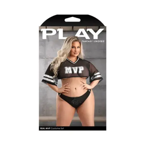 Fantasy Lingerie Fantasy Lingerie Play Real MVP Cropped Jersey Top Lace Up Panty Costume 3XL4XL Couples Fantasy Lingerie Fantasy Lingerie Play Real MVP Cropped Jersey Top Lace Up Panty Costume 3XL4XL Couples