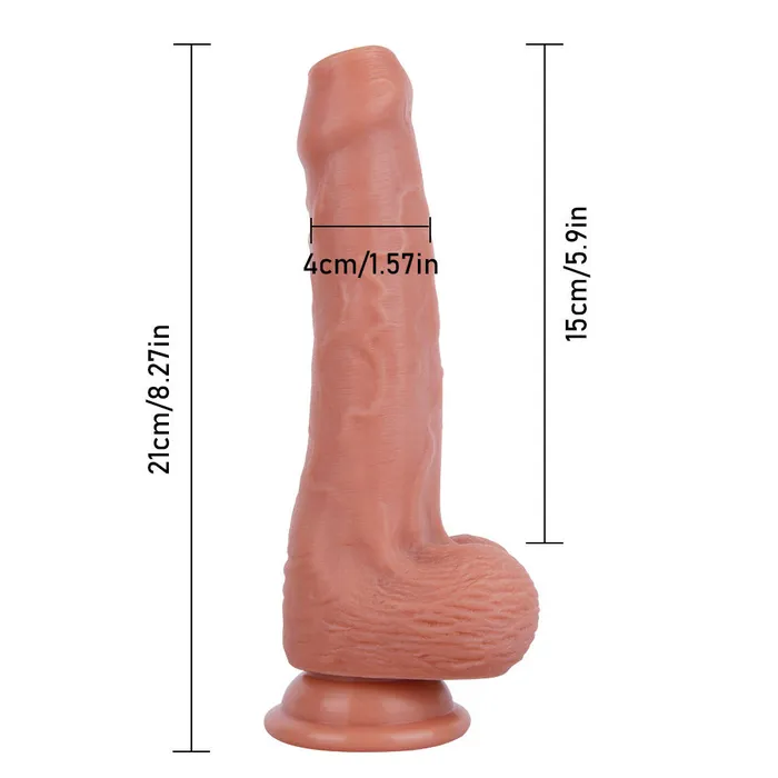 Female Sex Toys Modi B68 Flipable Foreskin Realistic Dual Density Liquid Silicone Uncut Dildo with Balls 83 Inch