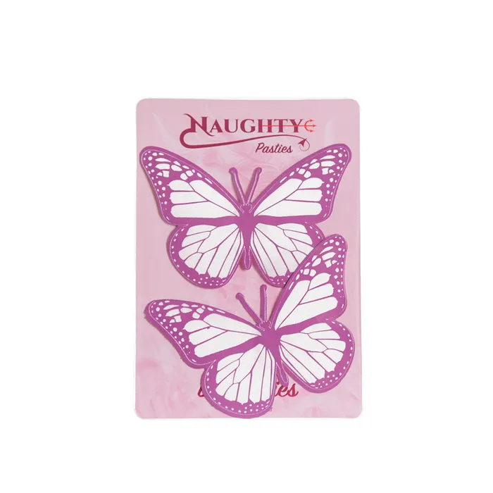 Female Sex Toys Naughty Glossy Holographic Butterfly Nipple Pasties Naughty