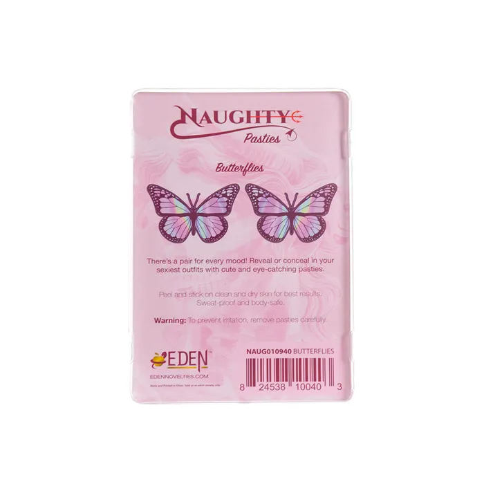 Female Sex Toys Naughty Glossy Holographic Butterfly Nipple Pasties Naughty