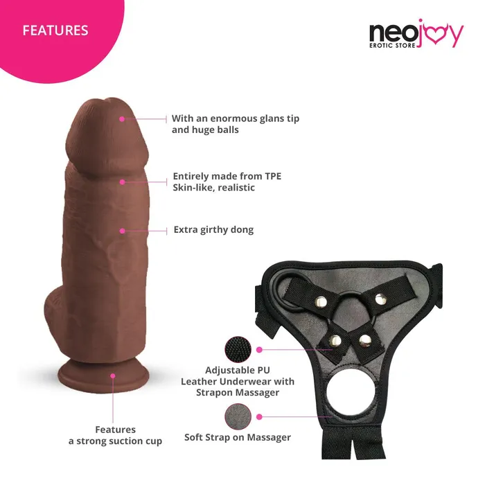 Female Sex Toys Neojoy Bigger Bad Boy Dildo With StrapOn Dong Pegging Sex Toy Brown 255cm 10 inch Neojoy Female Sex Toys Neojoy Bigger Bad Boy Dildo With StrapOn Dong Pegging Sex Toy Brown 255cm 10 inch Neojoy