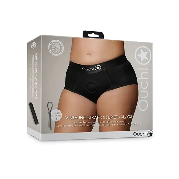 Female Sex Toys SHOTS AMERICA Shots Ouch Vibrating Strapon Brief