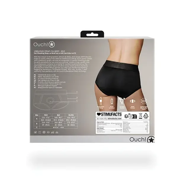 Female Sex Toys SHOTS AMERICA Shots Ouch Vibrating Strapon Brief
