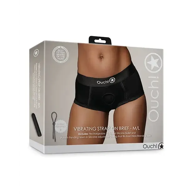Female Sex Toys SHOTS AMERICA Shots Ouch Vibrating Strapon Brief