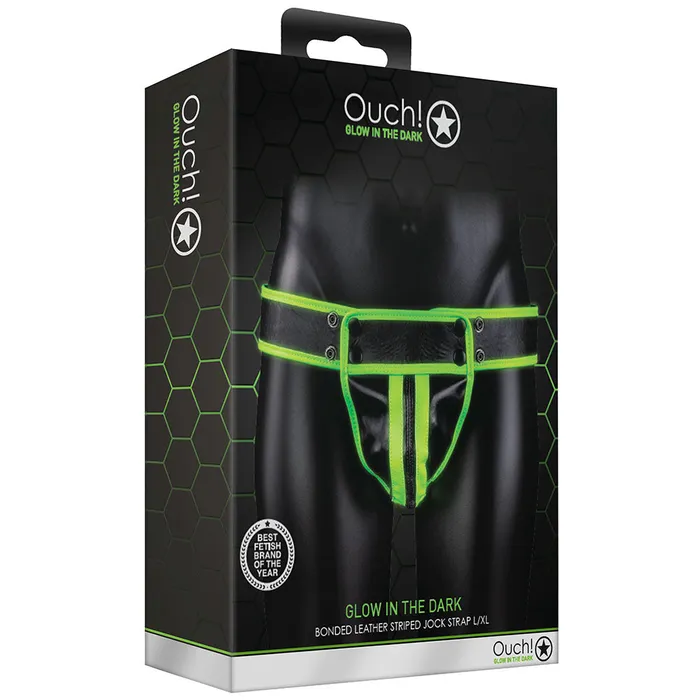 Female Sex Toys Shots Toys Ouch Glow In The Dark Striped Pouch Jock Strap XL Female Sex Toys Shots Toys Ouch Glow In The Dark Striped Pouch Jock Strap XL