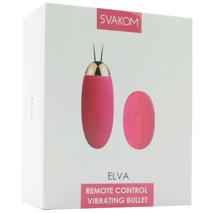 Female Sex Toys Svakom Elva Remote Control Vibrating Bullet in Plum Red Female Sex Toys Svakom Elva Remote Control Vibrating Bullet in Plum Red