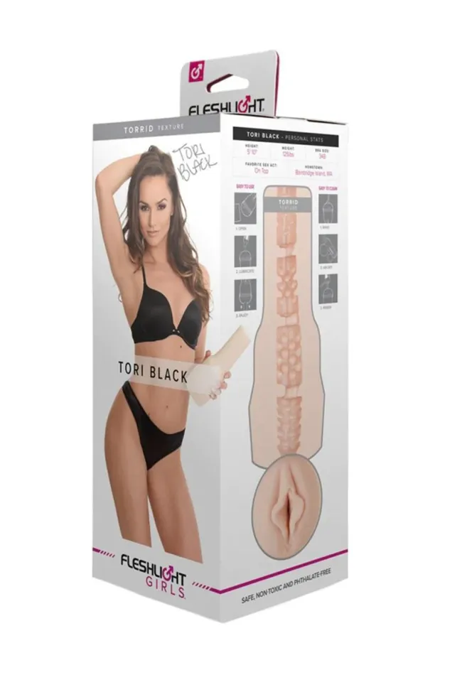 Fleshlight Male Sex Toys Tori Black Fleshlight Masturbator