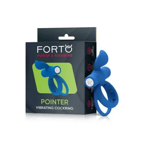 Forto Female Sex Toys Forto Pointer Rechargeable Silicone Vibrating Dual Cockring with External Stimulator Forto Female Sex Toys Forto Pointer Rechargeable Silicone Vibrating Dual Cockring with External Stimulator