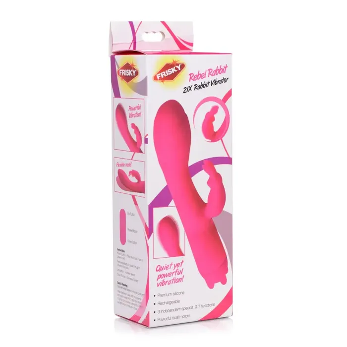 Frisky Female Sex Toys Rebel Rabbit 21x Silicone Vibrator Frisky Female Sex Toys Rebel Rabbit 21x Silicone Vibrator