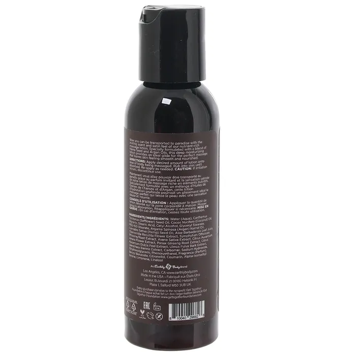 Hemp Seed Massage Lotion 2oz60ml in Kashmir Musk Earthly Body Couples