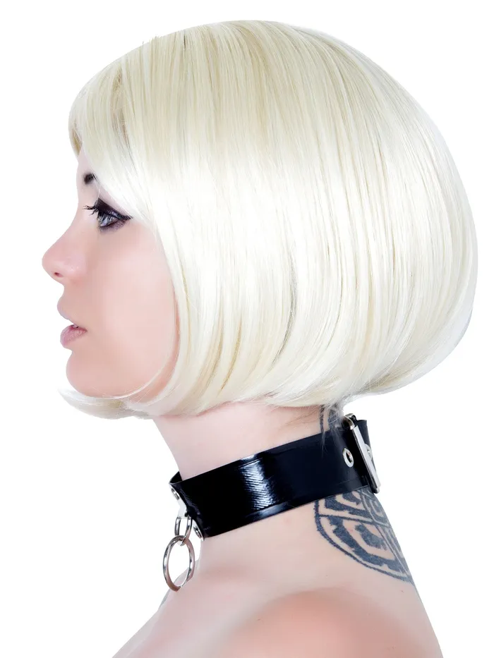 HonourSkintwocom Dildos Latex Rubber Collar in Black