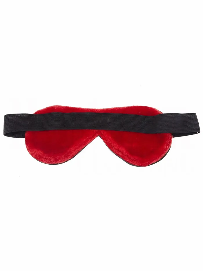 HonourSkintwocom Leather Blindfold With Red Fur Lining One Size Restraints HonourSkintwocom Leather Blindfold With Red Fur Lining One Size Restraints