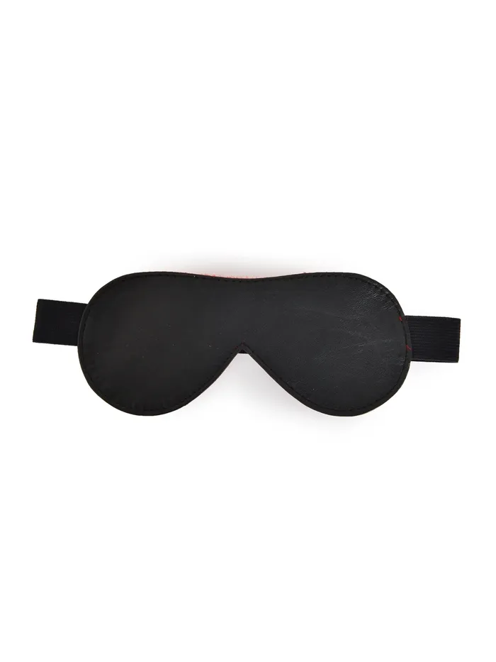 HonourSkintwocom Leather Blindfold With Red Fur Lining One Size Restraints HonourSkintwocom Leather Blindfold With Red Fur Lining One Size Restraints