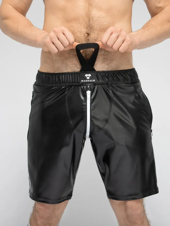HonourSkintwocom Vibrators Leatherette Soccer Shorts