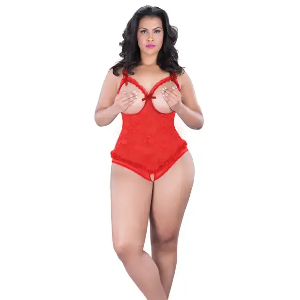 Lace Open Cup Crotchless Teddy Oh La La Cheri Male Sex Toys Lace Open Cup Crotchless Teddy Oh La La Cheri Male Sex Toys