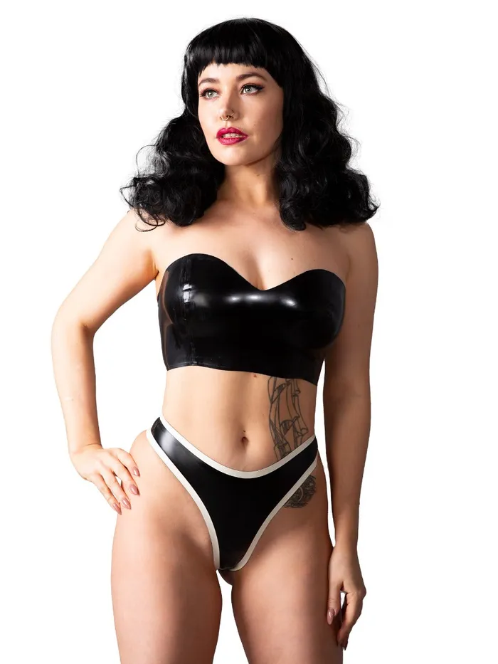 Latex Thong With Trim BlackWhite HonourSkintwocom Anal Latex Thong With Trim BlackWhite HonourSkintwocom Anal